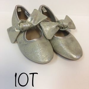 Oshkosh Gold Bow Ballet Flats